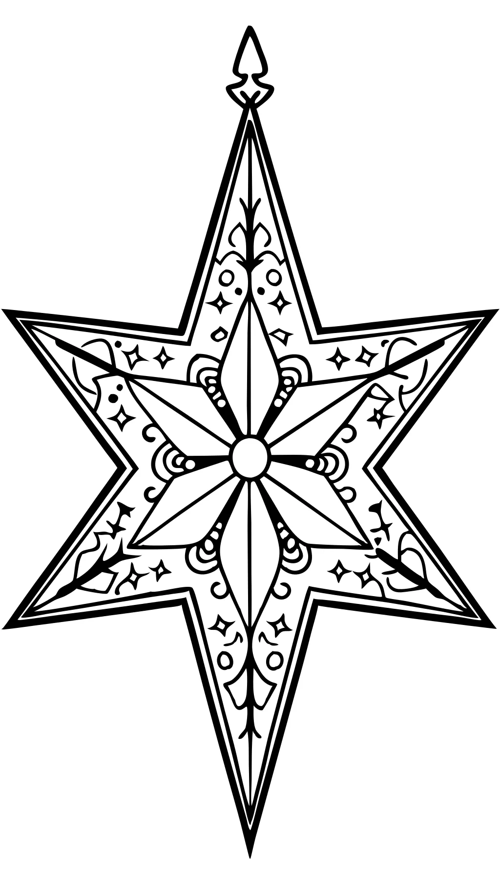 christmas star coloring pages